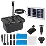 CPROSP Pompe Bassin Poisson Exterieur Solaire 390/H, Pompe à Eau Immergée pour fontaine