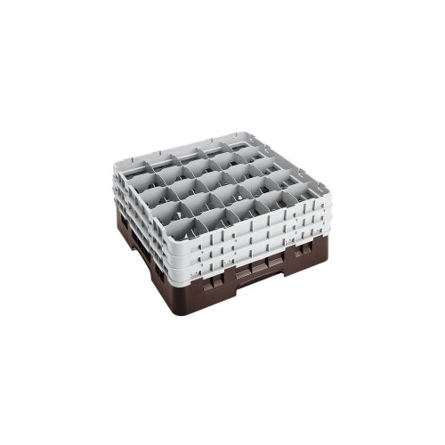 Camrack Glass Rack, W/3 Extenders, Full Size, Low Profile, 25 Compartments, 3-1/2'' Max. Dia., (3 Pieces/Unit)