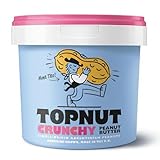 TOPNUT Crunchy Peanut Butter 1kg Tub – Single-Origin Argentinian Peanuts – 100% Natural, No Palm Oil, No Added Sugar – High Protein Crunch – Made in the U.K.