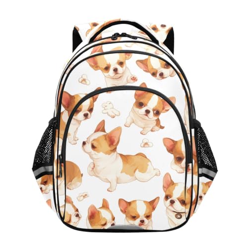 Sac pour tout-petits mignon motif chien marron idéal pour la rentrée scolaire des enfants