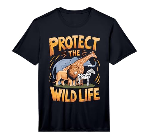 Mens Protect Endangered Animals Wildlife Awareness Art Performance T-Shirt