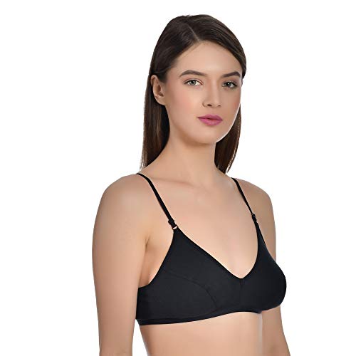 Image of Aimly Women's Cotton Non-Padded Non-Wired Low Coverage Regular Bra Pack of 3