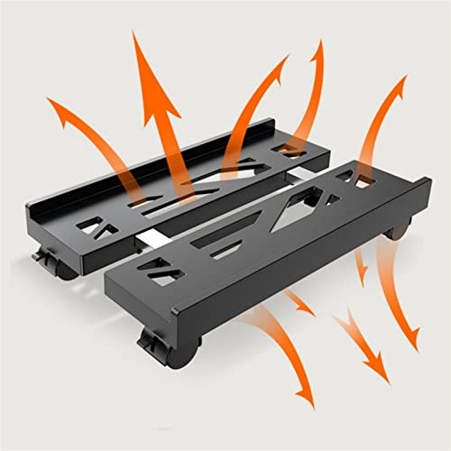 Soporte para CPU de escritorio ajustable, carrito móvil para torre PC con ruedas giratorias, soporte metálico expansible para CPU miniatura 5