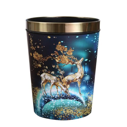 Corbeille à papier en cuir au motif cerf pour décorer votre bureau