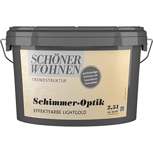 Schöner Wohnen 2,5 L. Schimmer-Optik Effektfarbe, perlmuttartiger Schimmer - Lightgold