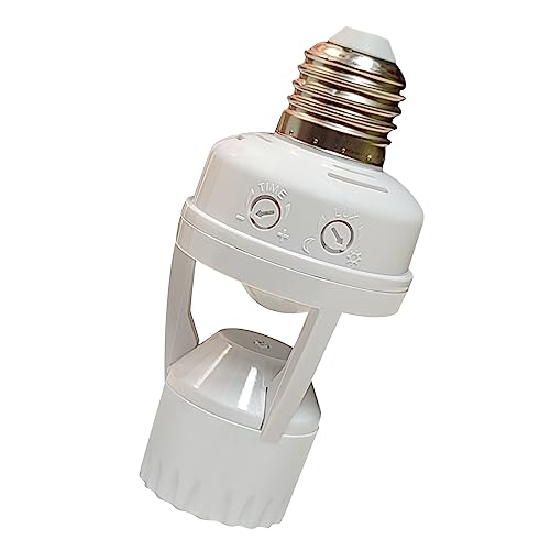 LED ATOMANT Portalámparas E27 con Detector Infrarrojo de Movimiento y Sensor Crepuscular. Apto para LED. Maximo Ahorro.