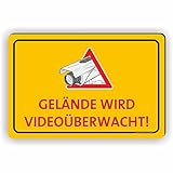 ✅ Beste Schild Qualität - Die Aufschrift wird auf eine leichte & biegesteife 3mm Aluverbundplatte gedruckt. Unser Videoüberwachungsschild ist rostfrei, UV- & Witterungsbeständig mit abgerundeten Ecken.