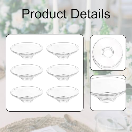 Miniatura 6 de Xlwllnj 6 Protectores Antigoteo Para Velas, Bandeja De Disco Para Proteger Manteles, Protectores Antigoteo Transparentes Para Centros De Mesa De Fiestas Temát, Redondo, Individual