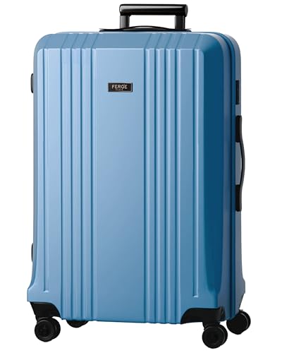 Valise rigide FERGÉ avec trolley 4 roulettes 360 bleu cannes
