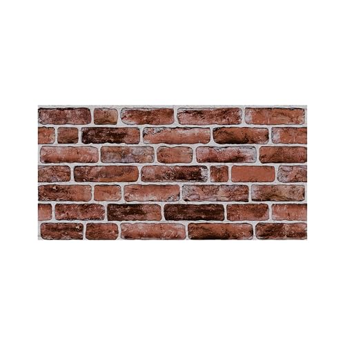 IZODEKOR Revestimiento de pared 3D de poliestireno expandido con aspecto de piedra, para salpicadero de cocina, baño, balcón, dormitorio, salón y terraza, marrón oscuro y terracota (Honigkaffee)