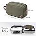 TOUPONS Men's Travel Toiletry Organizer Bag Canvas Shaving Dopp Kit TSA Approved (Army Green-1)
