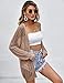 Women Crochet Lightweight Cardigan Cover Up Open Front Long Sleeve Summer Cardigans