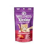 Wellness Kittles Crunchy Cat Treats, All Lifestages, Kitten to Senior, Natural, Grain Free, Salmon and Cranberry Flavor, 2 oz Bag