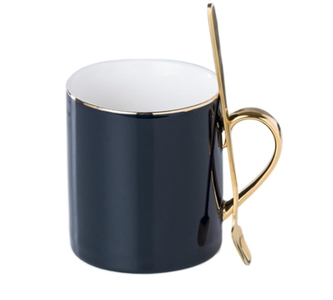 Kubek Filiżanka kawy Filiżanka do herbaty, kubek do kawy Kubki ceramiczne Ceramiczna filiżanka do kawy i podstawka Filiżanki do espresso Złoty uchwyt Idealny do kawy Kubki do herbaty i kawy Kubki do k