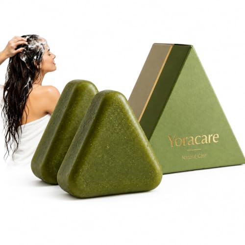 Yoracare Hair Soap Korean Scalp Revival Bar Shampoo Bar for Healthy Hair Growth Anti-Hair Loss Natural Triangular Gentle Moisturising Oil Control & Anti-Dandruff Unisex (2pcs)