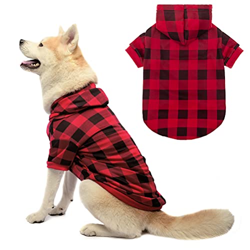 Sudadera con capucha para perro, cálida y suave, con sombrero, ropa de otoño e invierno para mascotas con agujero para correa para perros pequeños, medianos, grandes, extragrandes Cover