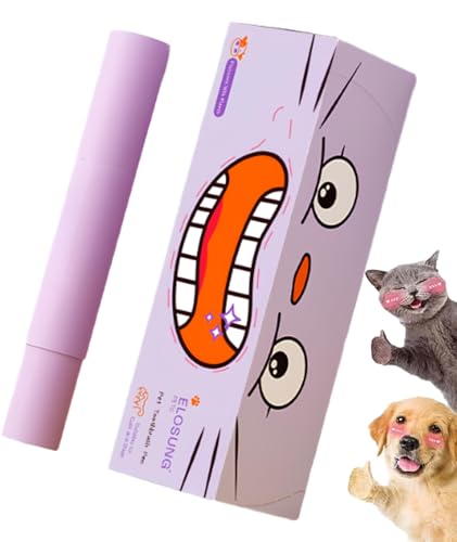 Dog Teeth Cleaner, Teeth Cleaner for Dogs and Cats, All-in-One Pet Dental Care Tool with Brush and Paste, Easy to Use Teeth Cleaning Stick for Oral Hygiene, Substance Tartar Remover for Pets' Teeth