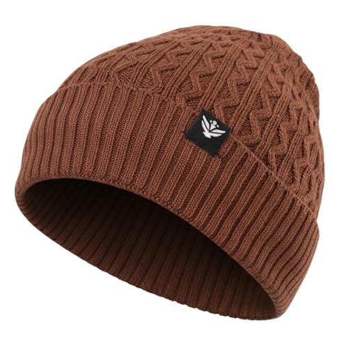 Image of AMOLDO Unisex Woolen Beanie Cap | Warm Winter Hat - Zigzag Design