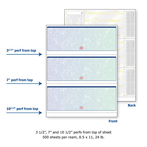 Docugard Premier Prismatic Check, 13 Features, 8.5 X 11, Blue/Green Prismatic, 500/Ream #TOP2