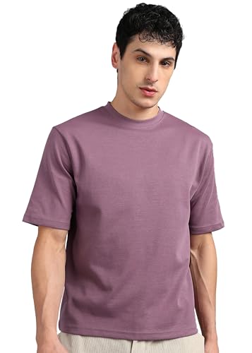 Image of Alan Jones Clothing Men's Oversized Solid T-Shirt | Premium Heavy Fabric | Crew Neck Casual Wear