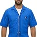 Natural Uniforms Mens Short Sleeve Zip Up Coverall, Stain and Wrinkle Resistant (Royal Blue, Medium)