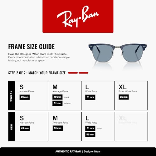 Image of Ray-Ban RB3016 Clubmaster Classic Square Sunglasses for Men for Women