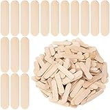 PAGOW 200pcs 1.57 inch Mini Wood Craft Sticks, Natural Wooden Food Grade Popsicle Sticks, Ice Pop Waxing Supplies for Arts, DIY Crafts, Party Activities
