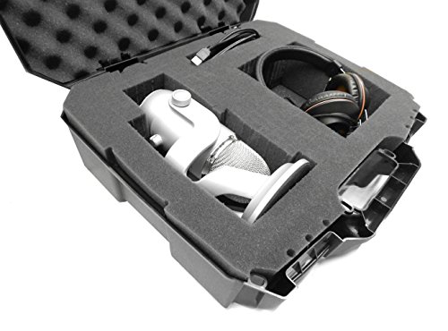 image for Casematix USB Microphone Hard Case Fits HyperX QuadCast, Blue Yeti X C