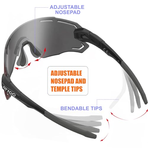 Gafas de sol de ciclismo antideslumbrantes sin marco para evitar fatiga visual 3
