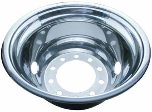 United Pacific 20355 Wheel Cover, 22.5" OD, Stainless, Rear, 2 Vent Hole, Hub Piloted