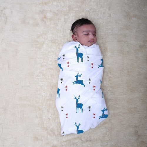 Image of New Born Baby Sleeping Bag with 2 Swaddles and Blanket | 0-6 Months | Pack of 4 | New Born Baby Essentials |