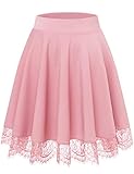 Material: 100% Polyester & Spitze. Aus dem dehnbaren Stoff gemacht, A-Linie, bequemes, elegantes und einzigartiges Design.