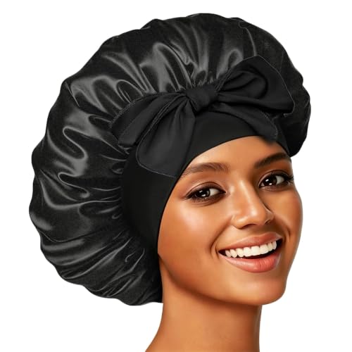 Silk Bonnet for Sleeping Women Satin Cap Reduce Frizz & Hair Breakage