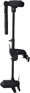 HASWING Electric Trolling Motor – 12V 24V 1 2 3 HP Power 35.4 Inch Shaft Protruar Brushless Transom Mount Bracket Stepless Speed Control Folding Handle Boat Fishing Saltwater Freshwater