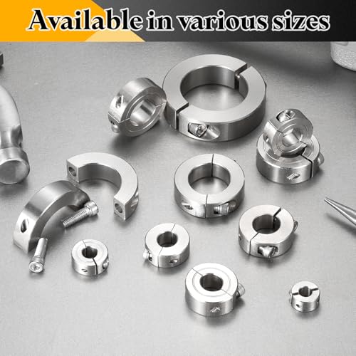 QUARKZMAN 4 Stück Geteilte Stellringe, 18mm Bohrung 36mm AD 13mm Dicke Klemmringe 304 Edelstahl Tiefenanschlagringe Gewindestiftscheiben Wellenkragen