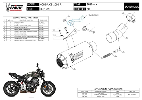 Échappement Mivv MK3 acier noir Honda CB 1000 R 2023-2024 Mototopgun