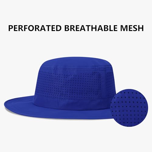 Image of UPF 50+ Bucket Sun Hat with Laser Perforated Mesh Cooling Adjustable Breathable Lightweight for Outdoor Men Women