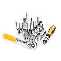 DEKOPRO 228 Piece Socket Wrench Auto Repair Tool Combination Package Mixed Tool Set Hand Tool Kit with Plastic Toolbox Storage Case — image 4