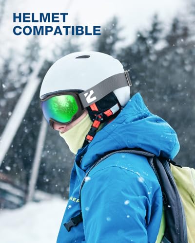 ZIONOR Lagopus Ski Snowboard Goggles UV Protection Anti fog Snow Goggles for Men Women Adult Youth - Thumbnail 7