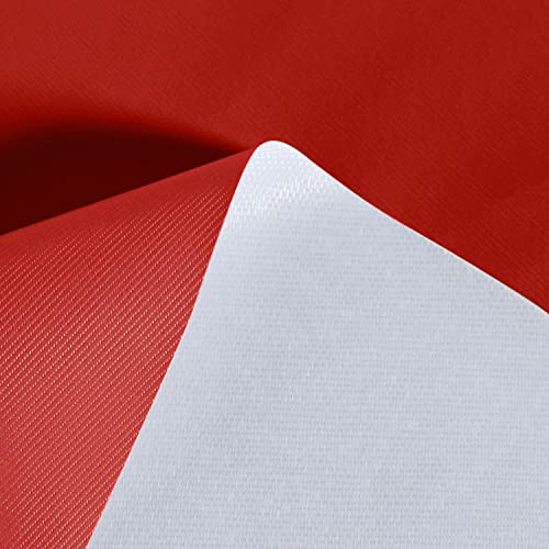 Image of sancua 100% Waterproof Round PVC Tablecloth - 60 Inch - Oil Proof Spill Proof Vinyl Table Cloth, Wipe Clean Table Cover for Dining Tables, Buffet Parties and Camping, Red