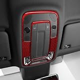 BETTERHUMZ Car Front Roof Reading Light Frame Cover Compatible with Audi A3 8Y S3 RS3 Sportback 2021-2025 Carbon Fiber Interior Decor Trim Tuning Accessories (Red)