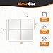 Delma Glass Full Length Wall Mirror Tiles, 14'' x 12'' 4PCS, Frameless Body Tiles for Bedroom, Mounted Home Gym, Door