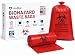 careBlue Biohazard Bags, 40-45 Gallon, 40 x 46 in, 1.2 Mil, 100 Count, Red - No Leak, Medical Grade, Safe Infectious Waste Disposal