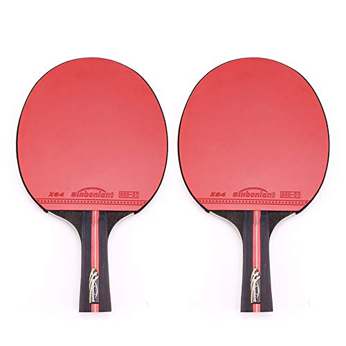XGGYO 5 Estrellas Raquetas de Tenis de Mesa, Raquetas de Ping Pong, Adecuado para Jugador Profesional Intermedio e Principiante(2 piezas) / Como se muestra/mango largo