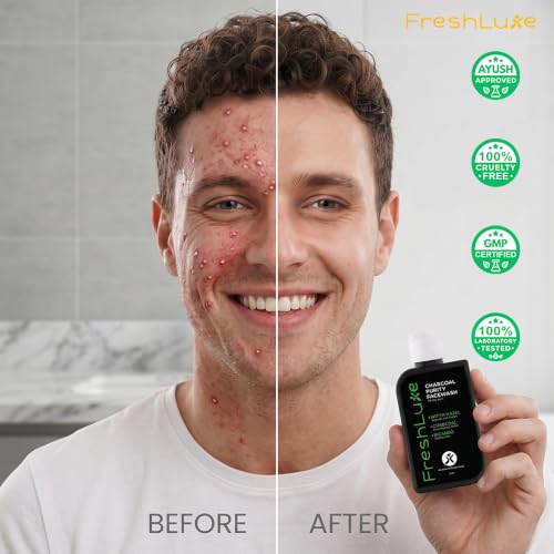 Image of Charcoal Purity Face Wash for Men & Women - 100ml | With Witch Hazel, Charcoal & Bamboo | Facewash For Oily Skin | Removes Oil & Impurities, Refines Pores | SLS, Paraben Free, AYUSH Approved