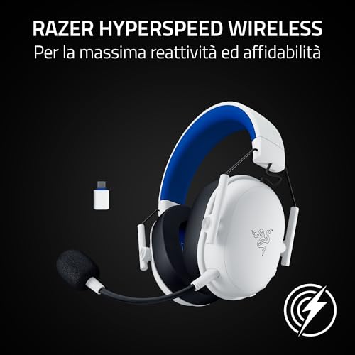 BlackShark V3 X HyperSpeed PlayStation - Cuffie wireless per eSport gaming - Ultraleggere 270g - Driver TriForce da 50mm - Microfono rimovibile - HyperSpeed 2,4 GHz e Bluetooth - PS5/PC | Bianco - Cuffia gaming - Immagine 4
