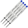 4 Pack - Schmidt P8126 Short Version at 3.88 Capless Rollerball Refill - Blue