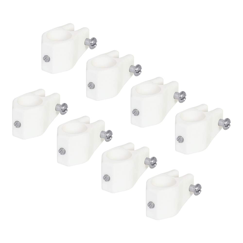 White Water 58706W-8PK Bimini Top Fittings White Nylon Jaw Slide, 3/4