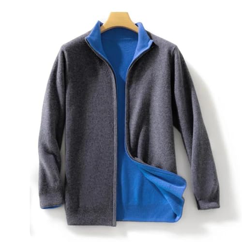 Men's Reversible Zipper Cardigan, Casual and Warm Long-Sleeved Wool Sweater2