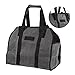 WAHEWUD Waxed Canvas Firewood Carrier Bag 16oz Water Log Carrier Large Portable Wood Holder with Side Tool Straps Rollable Foldable for Home Camping